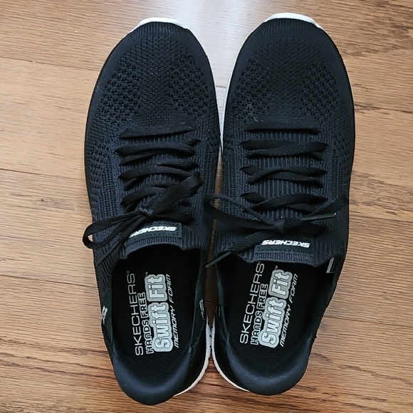 Skechers Black Lace-Up Sneakers - Picture 1 of 6